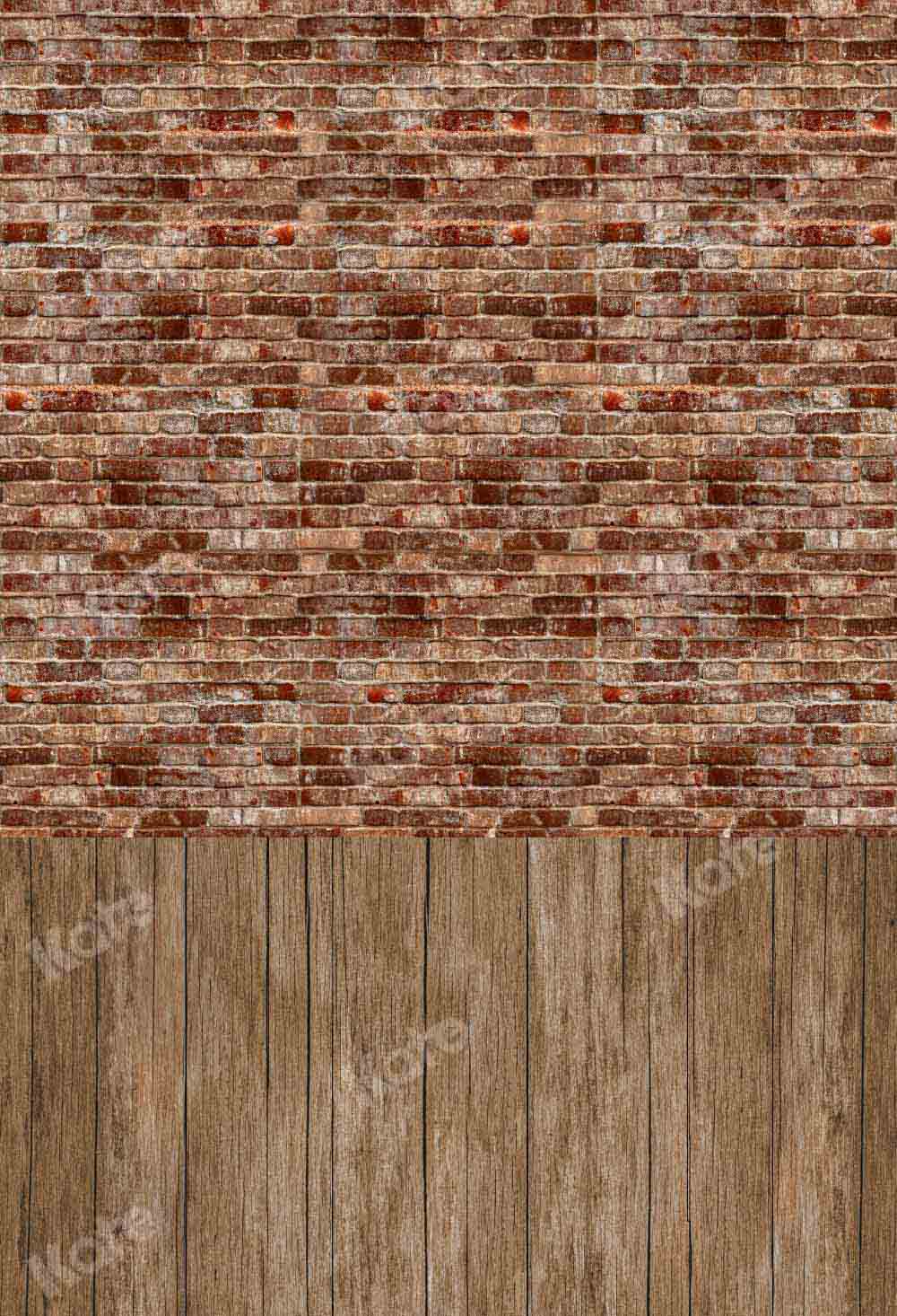 Kate Kombibackdrop Braun Holz retro Mauer Hintergrund - Kate Backdrop.de