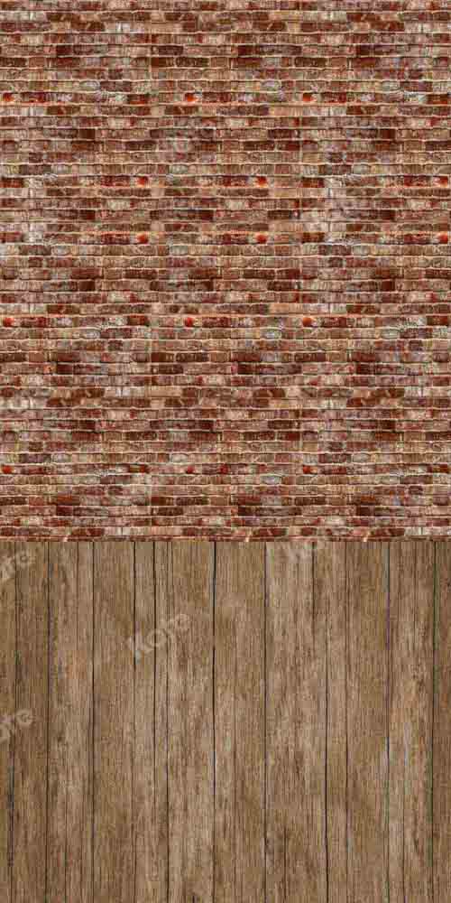 Kate Kombibackdrop Braun Holz retro Mauer Hintergrund - Kate Backdrop.de