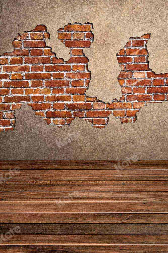 Kate Kombibackdrop retro schäbig Mauer Holz Hintergrund - Kate Backdrop.de