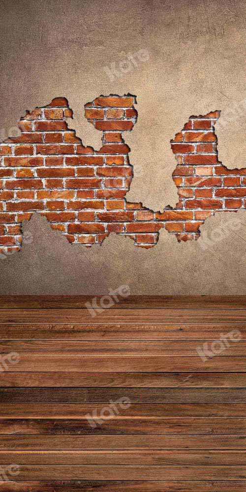 Kate Kombibackdrop retro schäbig Mauer Holz Hintergrund - Kate Backdrop.de