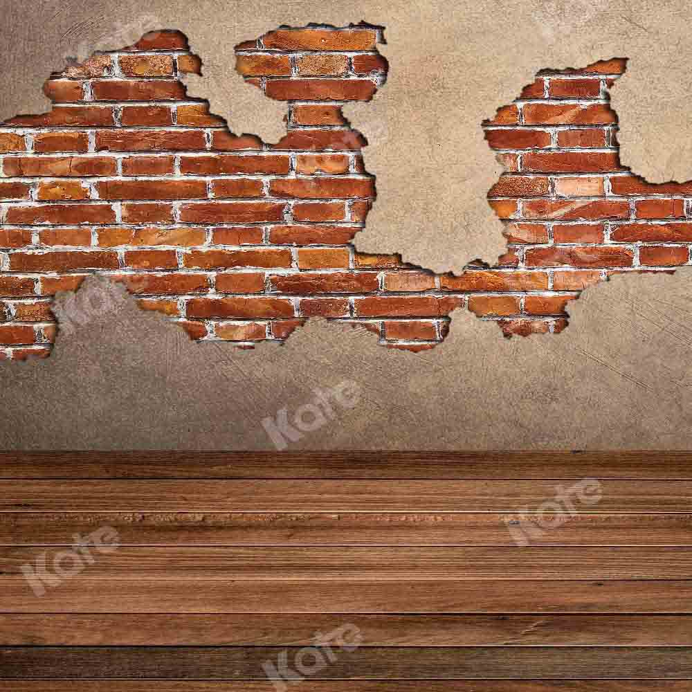 Kate Kombibackdrop retro schäbig Mauer Holz Hintergrund - Kate Backdrop.de