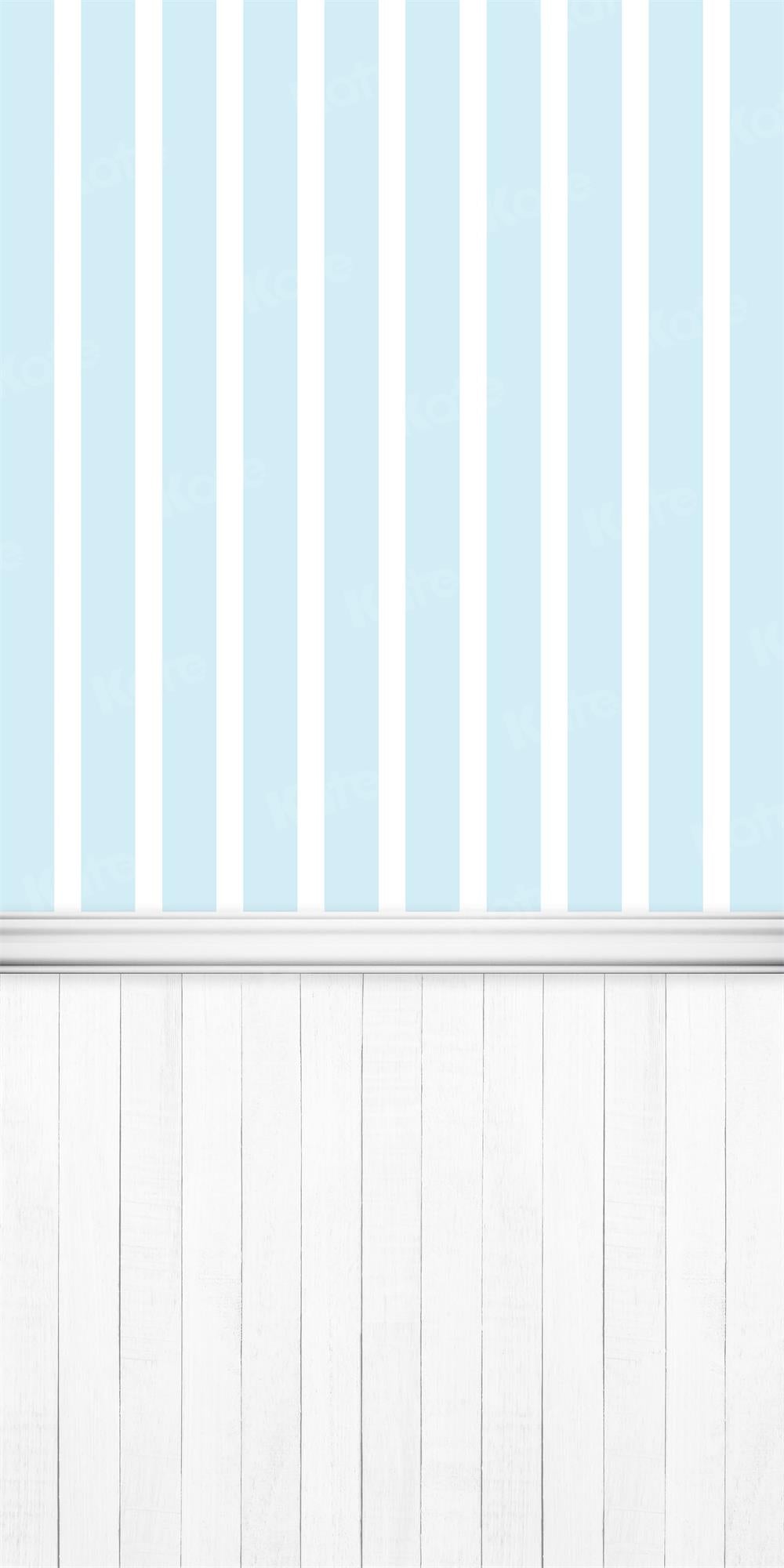 Kate Kombibackdrop Blau Streifen Geburtstag Party Junge Hintergrund - Kate Backdrop.de