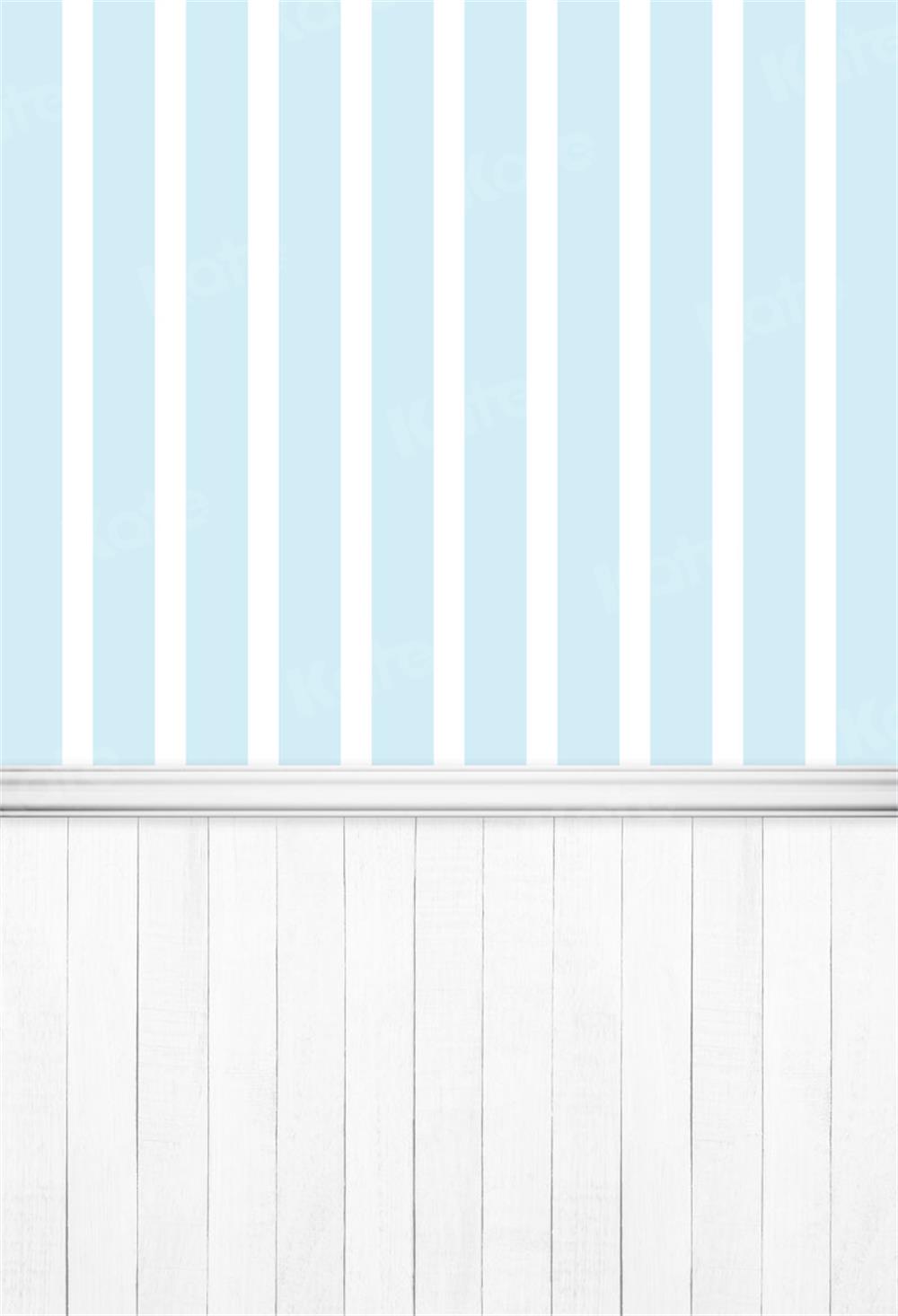 Kate Kombibackdrop Blau Streifen Geburtstag Party Junge Hintergrund - Kate Backdrop.de