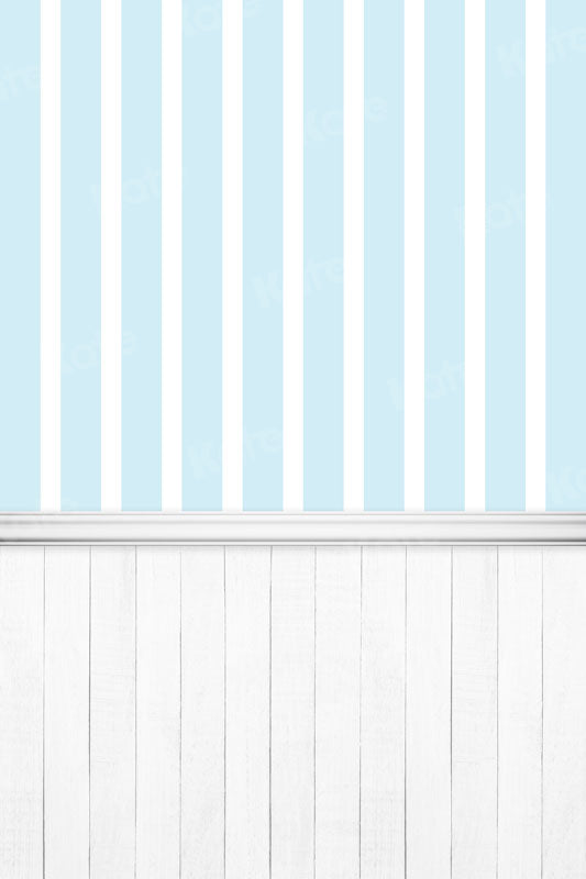 Kate Kombibackdrop Blau Streifen Geburtstag Party Junge Hintergrund - Kate Backdrop.de