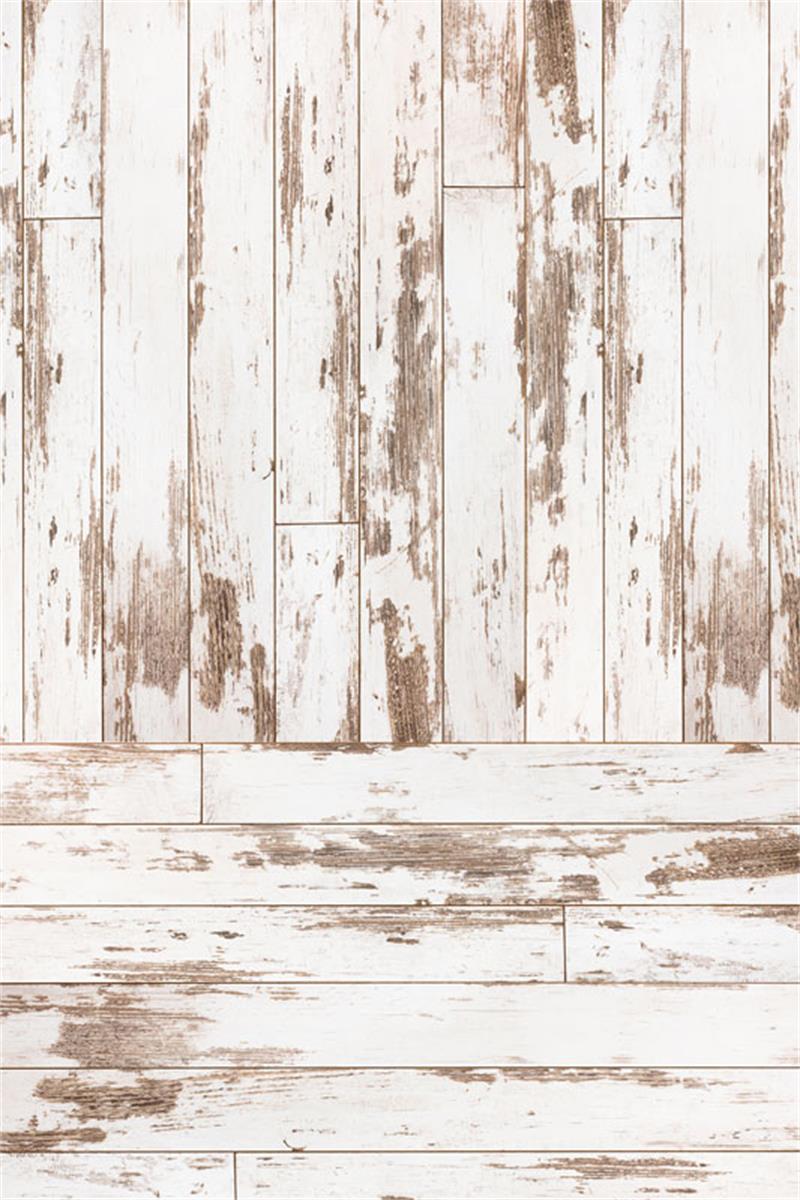 Kate Kombibackdrop Weiß schäbig Holz Hintergrund - Kate Backdrop.de