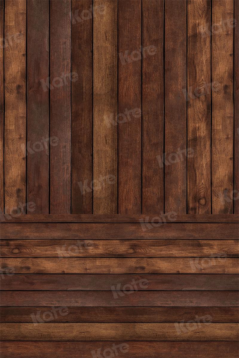 Kate Kombibackdrop Braun Retro Holz Hintergrund - Kate Backdrop.de