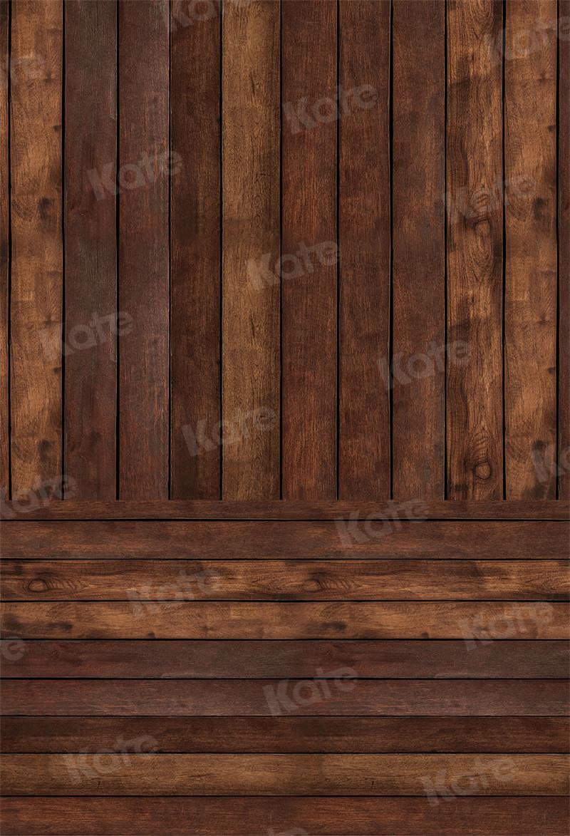 Kate Kombibackdrop Braun Retro Holz Hintergrund - Kate Backdrop.de