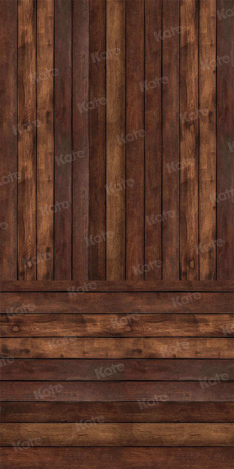 Kate Kombibackdrop Braun Retro Holz Hintergrund - Kate Backdrop.de