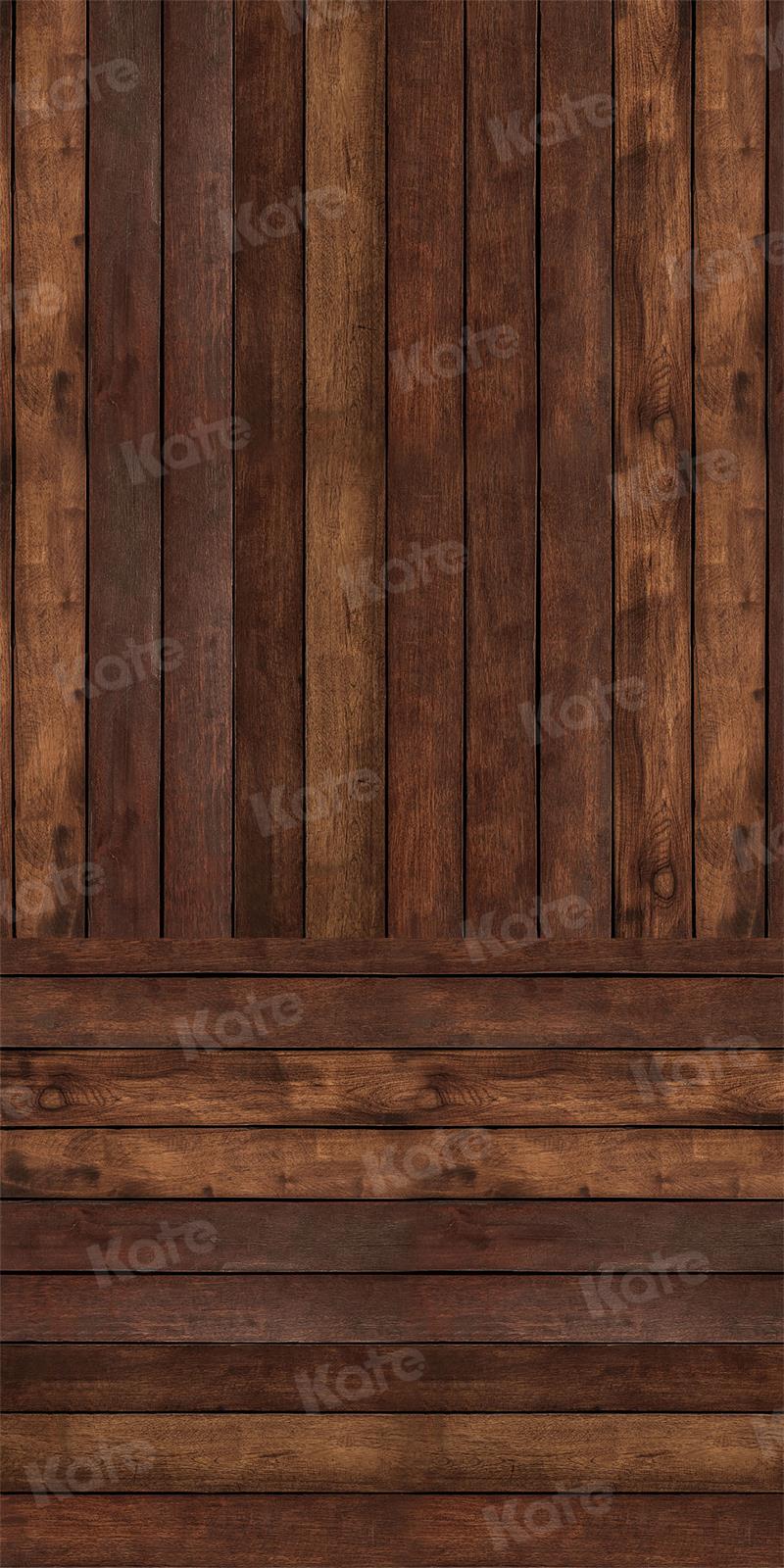 Kate Kombibackdrop Braun Retro Holz Hintergrund - Kate Backdrop.de