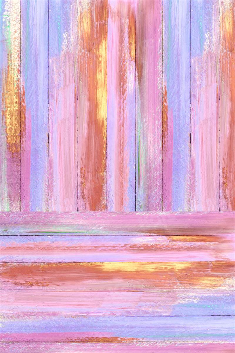 Kate Kombibackdrop Bunt Geburtstag Retro Holz Hintergrund