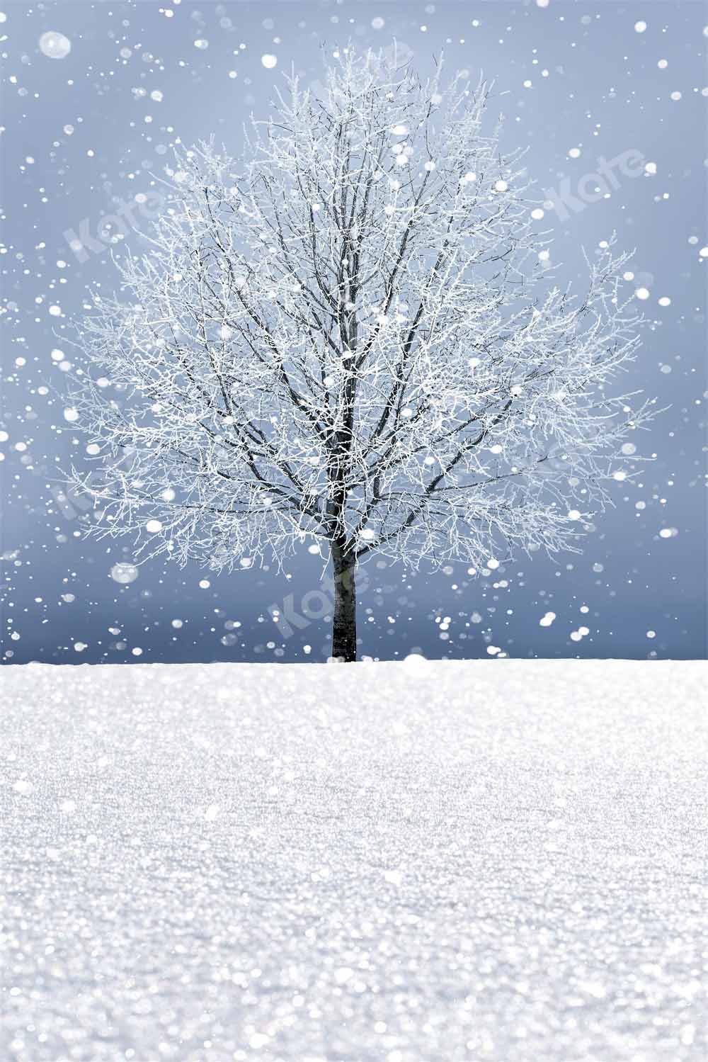 Kate Kombibackdrop Winter Schnee Baum Hintergrund - Kate Backdrop.de