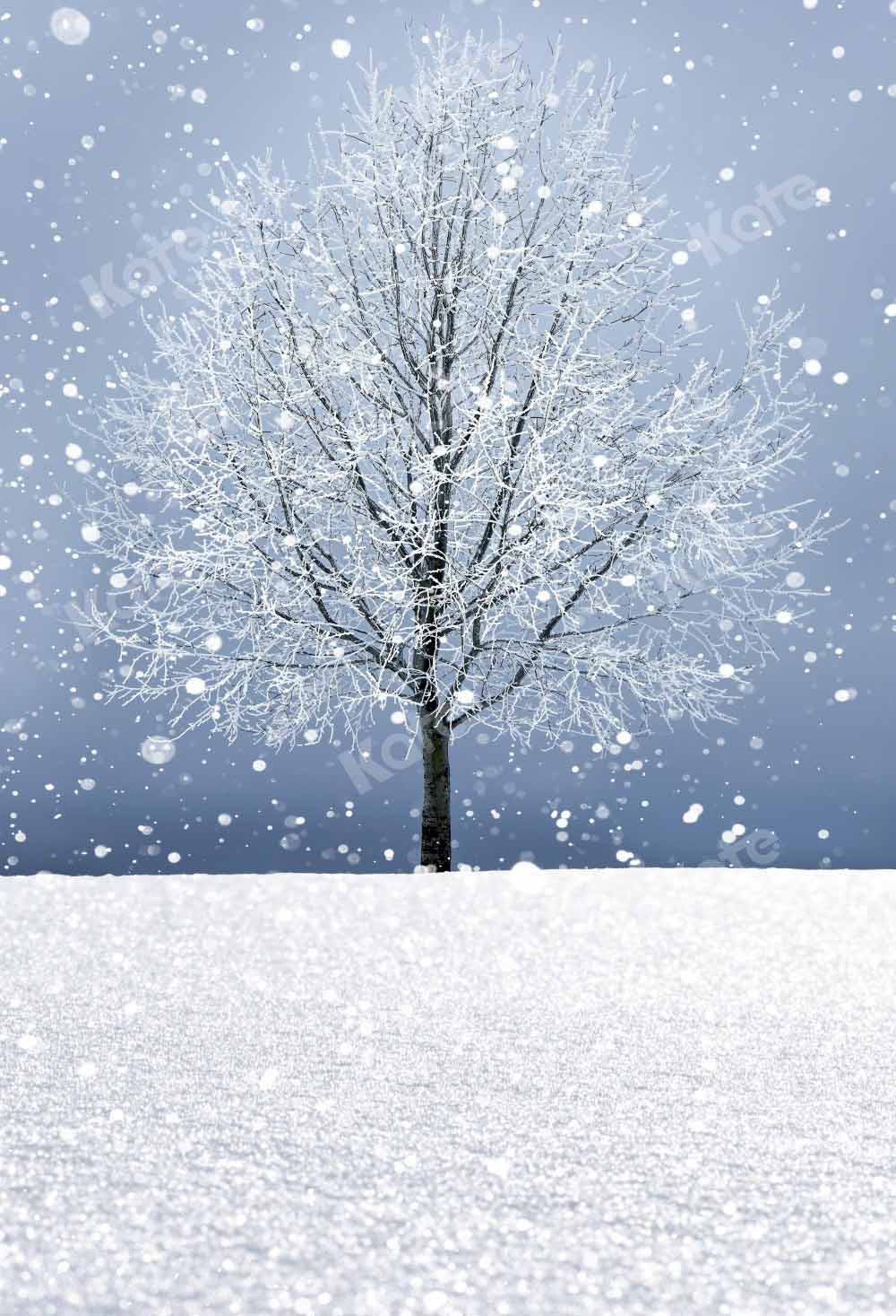 Kate Kombibackdrop Winter Schnee Baum Hintergrund - Kate Backdrop.de