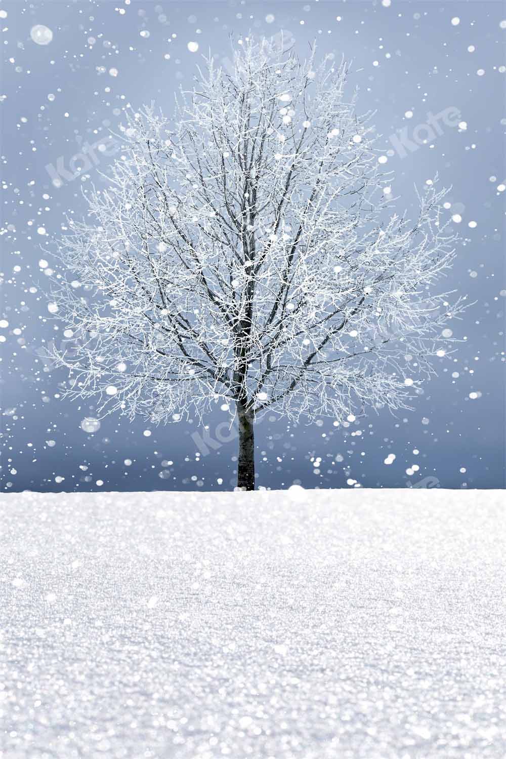 Kate Kombibackdrop Winter Schnee Baum Hintergrund - Kate Backdrop.de