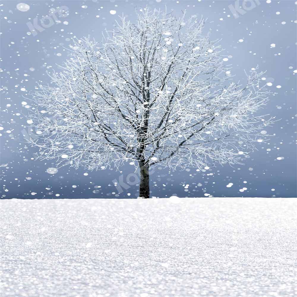 Kate Kombibackdrop Winter Schnee Baum Hintergrund - Kate Backdrop.de