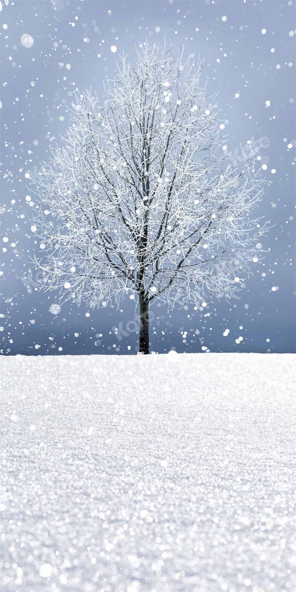 Kate Kombibackdrop Winter Schnee Baum Hintergrund - Kate Backdrop.de