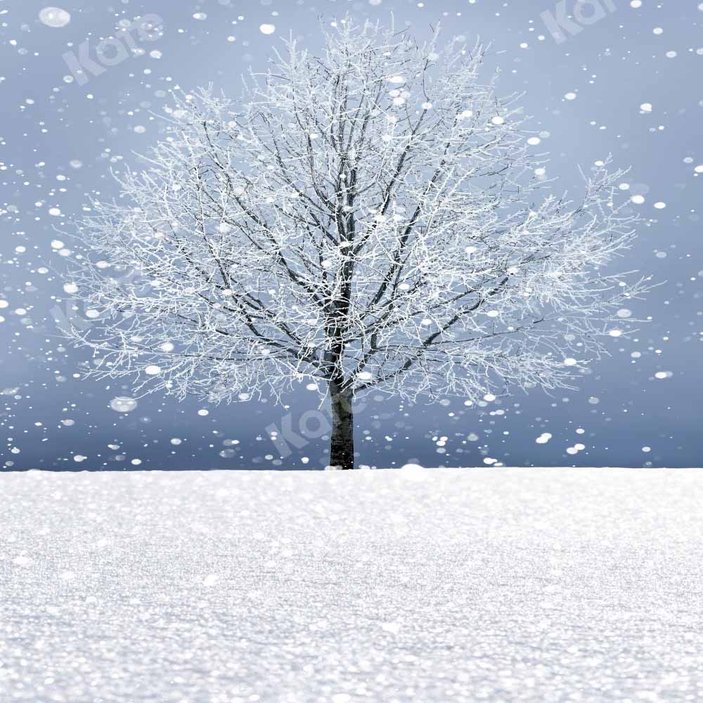 Kate Kombibackdrop Winter Schnee Baum Hintergrund - Kate Backdrop.de