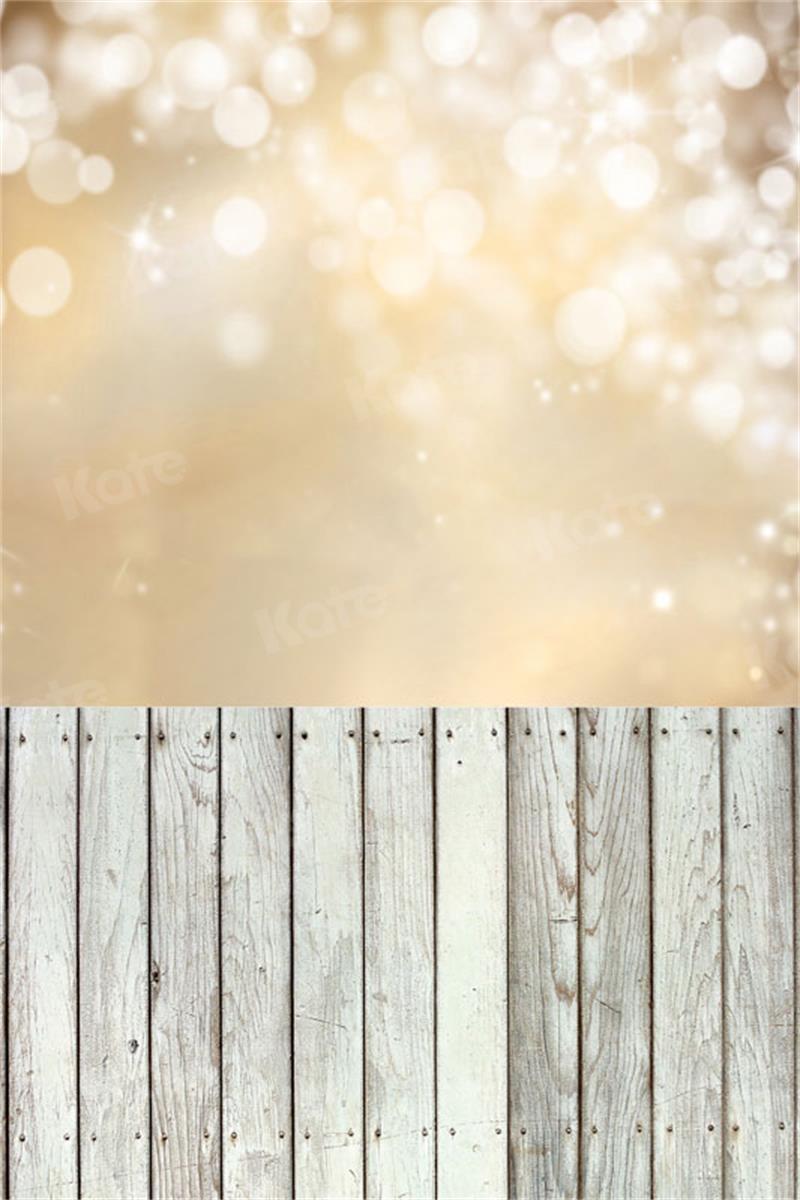 Kate Kombibackdrop Bokeh Holz grau Hintergrund - Kate Backdrop.de