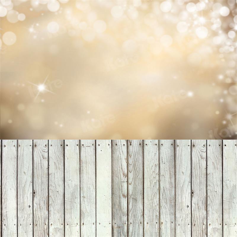 Kate Kombibackdrop Bokeh Holz grau Hintergrund - Kate Backdrop.de