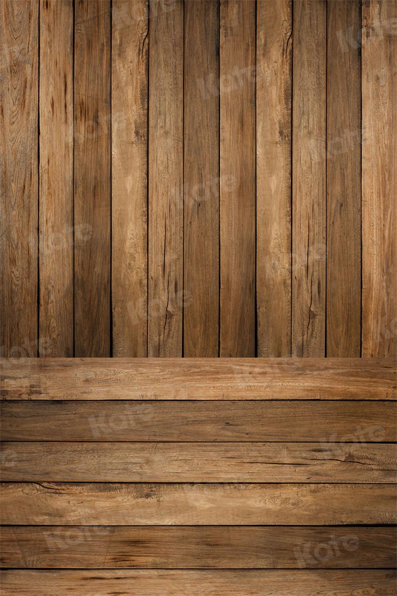 Kate Kombibackdrop Retro Braun Holz Hintergrund Porträt - Kate Backdrop.de