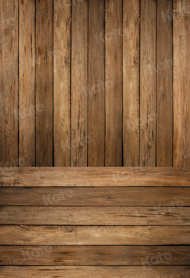 Kate Kombibackdrop Retro Braun Holz Hintergrund Porträt - Kate Backdrop.de