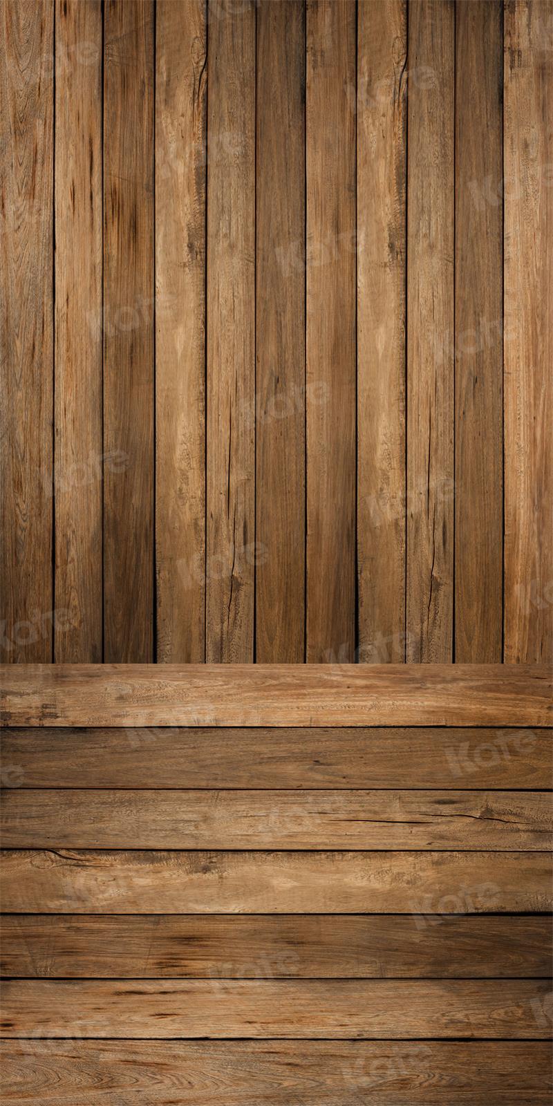 Kate Kombibackdrop Retro Braun Holz Hintergrund Porträt - Kate Backdrop.de