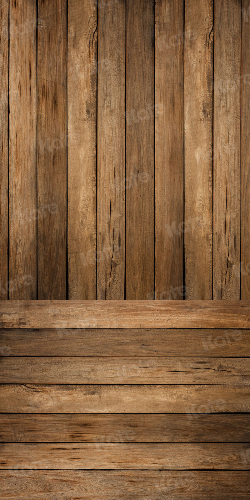 Kate Kombibackdrop Retro Braun Holz Hintergrund Porträt - Kate Backdrop.de