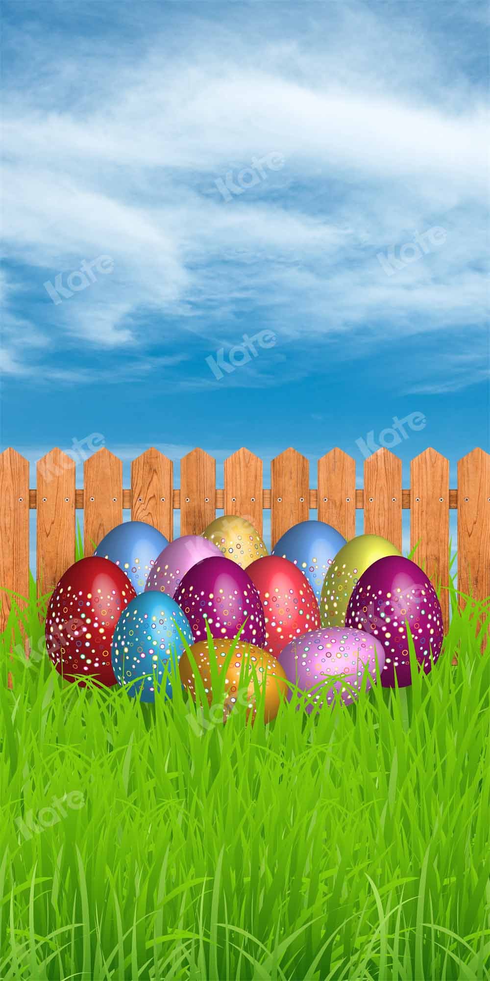 Kate Kombibackdrop Ostern Ostereier Blauer Himmel Hintergrund - Kate Backdrop.de