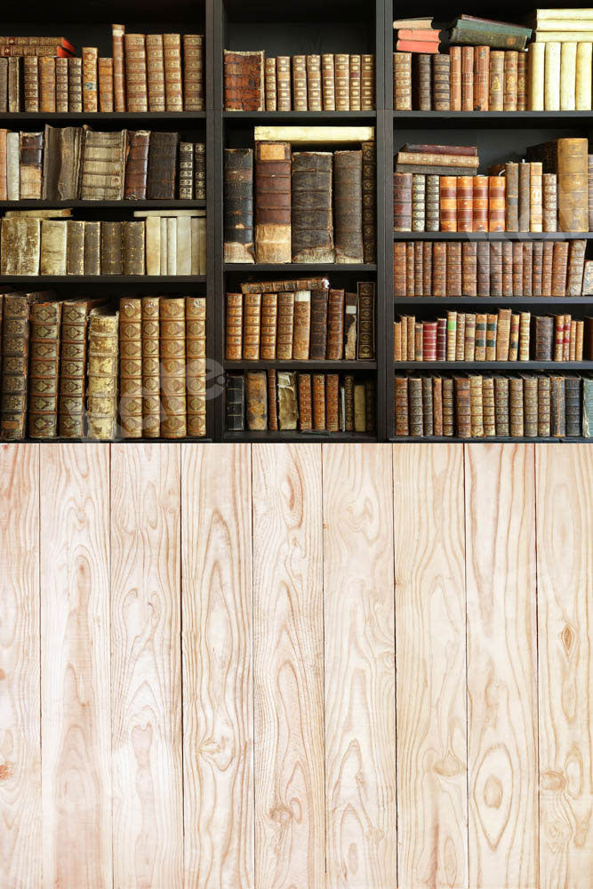Kate Kombibackdrop Bücher Schulanfang Holz Schule Hintergrund - Kate Backdrop.de