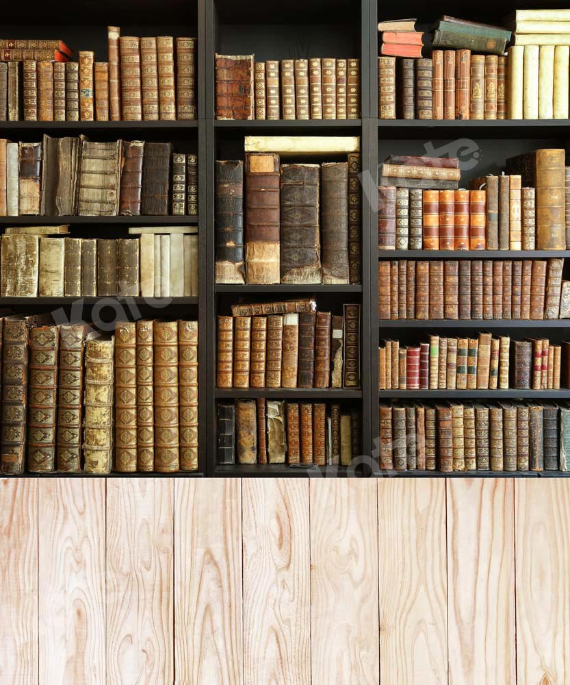 Kate Kombibackdrop Bücher Schulanfang Holz Schule Hintergrund - Kate Backdrop.de