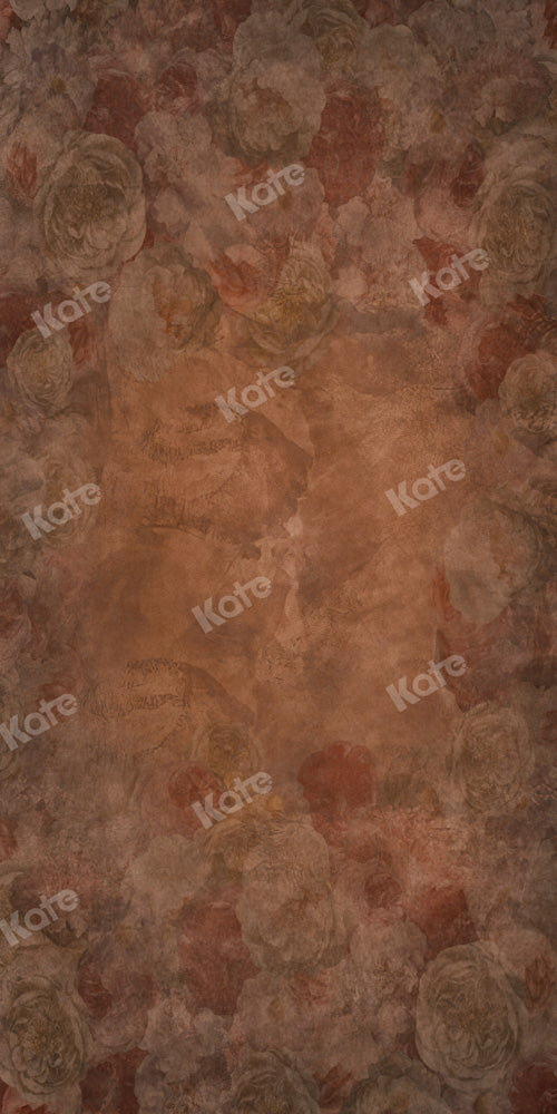 Kate Retro Blumen Textur Abstrakt braun Hintergrund von Kate - Kate Backdrop.de