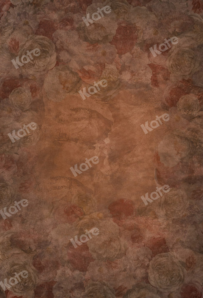 Kate Retro Blumen Textur Abstrakt braun Hintergrund von Kate - Kate Backdrop.de