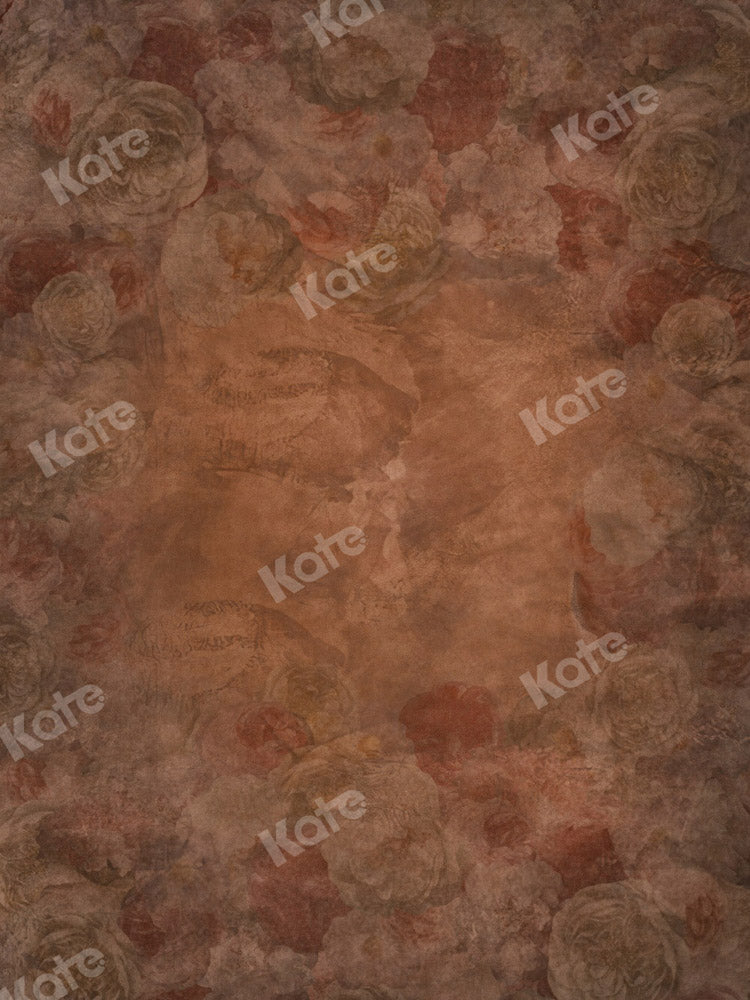 Kate Retro Blumen Textur Abstrakt braun Hintergrund von Kate - Kate Backdrop.de