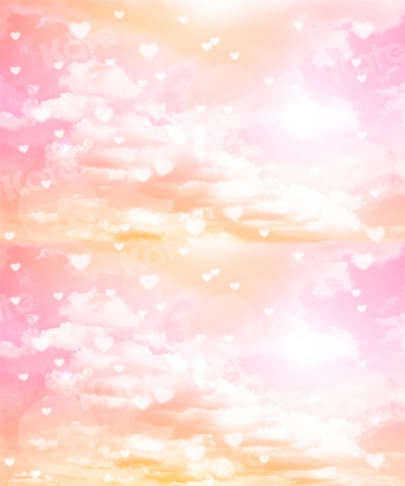 Kate Kombibackdrop Wolken rosa Geburtstag Hintergrund für Fotografie - Kate Backdrop.de