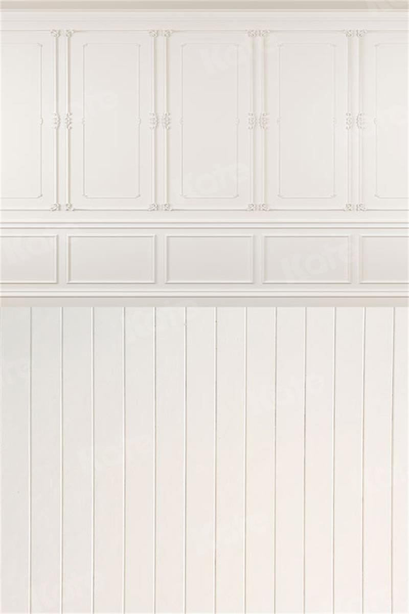 Kate Kombibackdrop Weiß Wand Holz Retro Hochzeit Hintergrund - Kate Backdrop.de