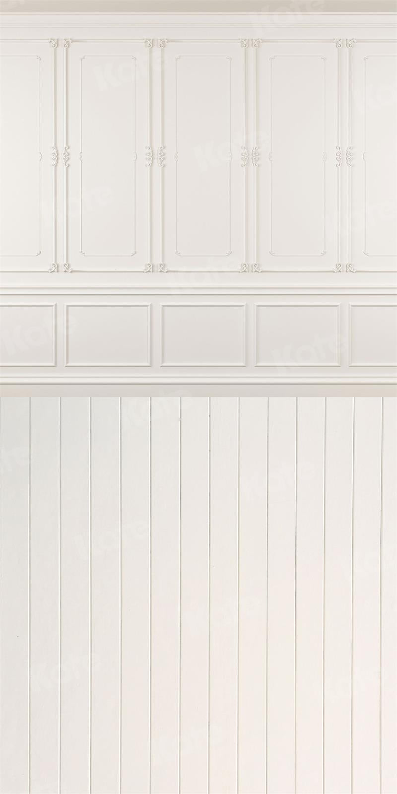 Kate Kombibackdrop Weiß Wand Holz Retro Hochzeit Hintergrund - Kate Backdrop.de