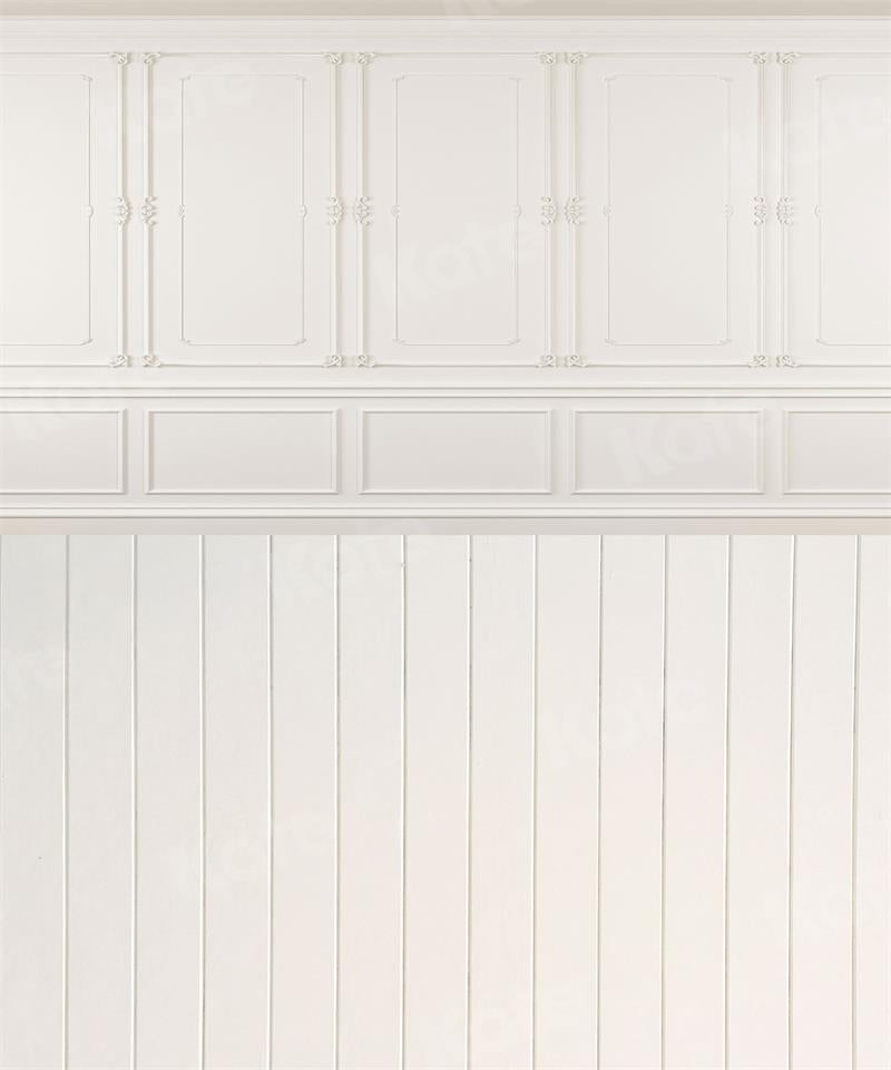 Kate Kombibackdrop Weiß Wand Holz Retro Hochzeit Hintergrund - Kate Backdrop.de