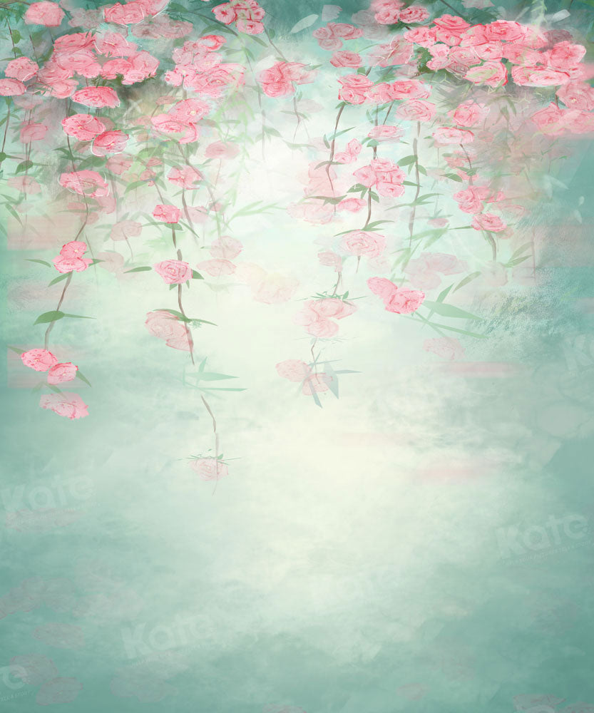 Kate Fine Art Floral Grüner Backdrop von GQ