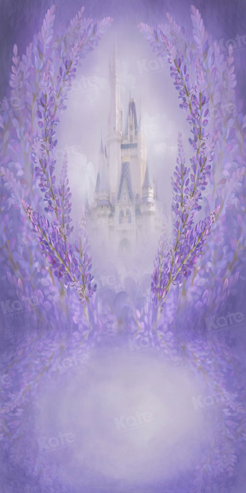 Kate Lila Floral Magic Castle Hintergrund von GQ