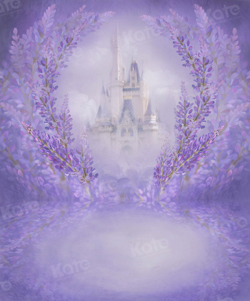 Kate Lila Floral Magic Castle Hintergrund von GQ