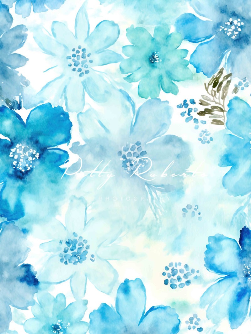 Kate Blauer Frühling Blume Hintergrund von Patty Roberts - Kate Backdrop.de