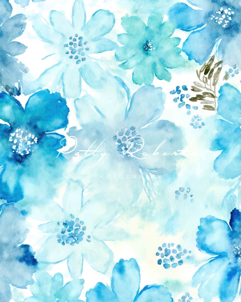 Kate Blauer Frühling Blume Hintergrund von Patty Roberts - Kate Backdrop.de