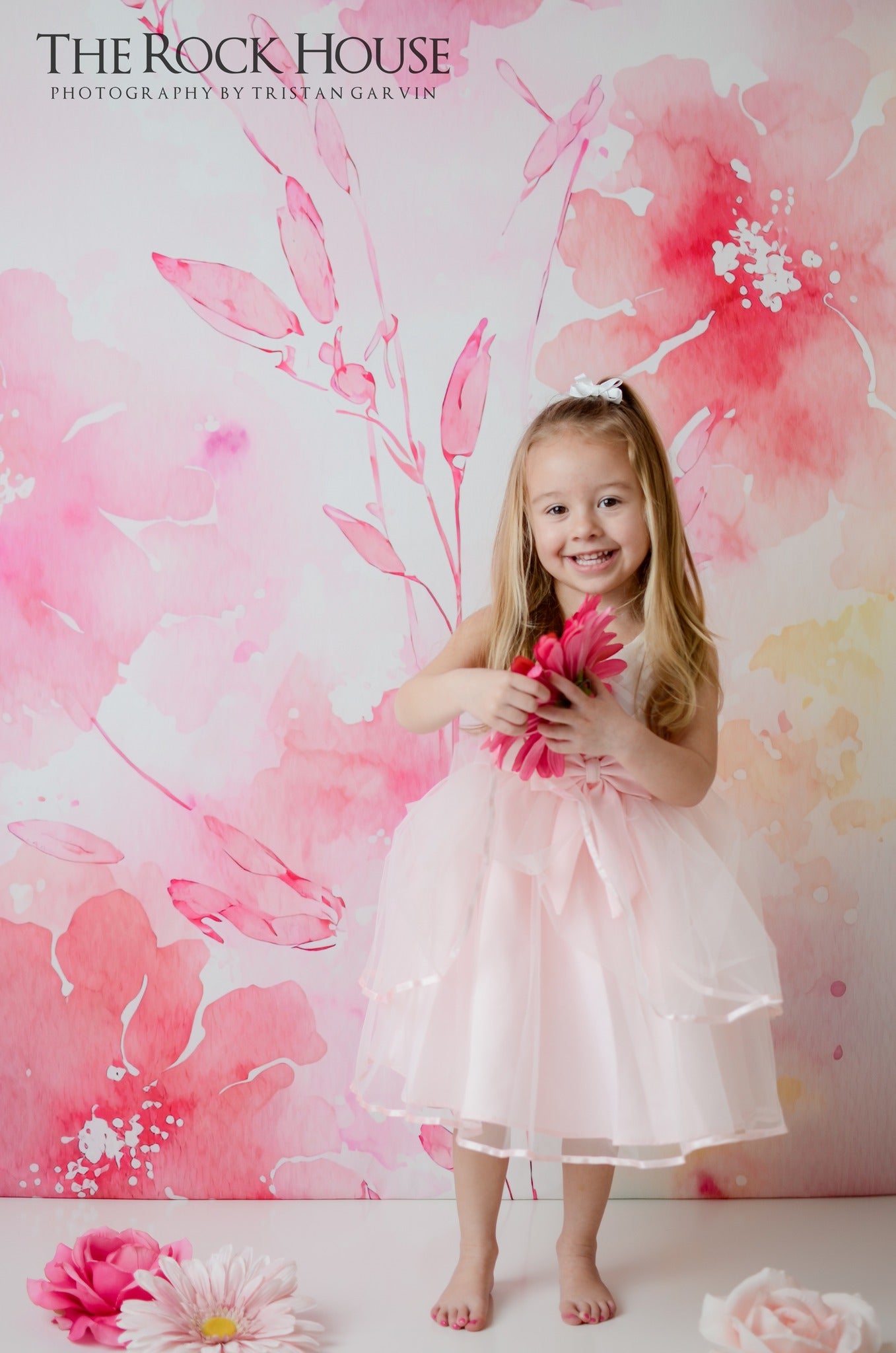 Kate Frühling Rosa Blumenblüten Hintergrund von Patty Roberts - Kate Backdrop.de