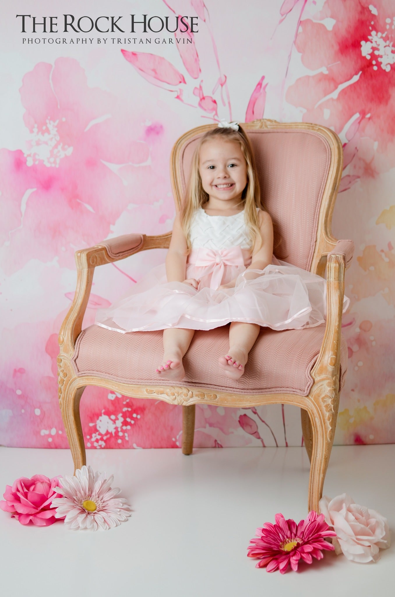 Kate Frühling Rosa Blumenblüten Hintergrund von Patty Roberts - Kate Backdrop.de