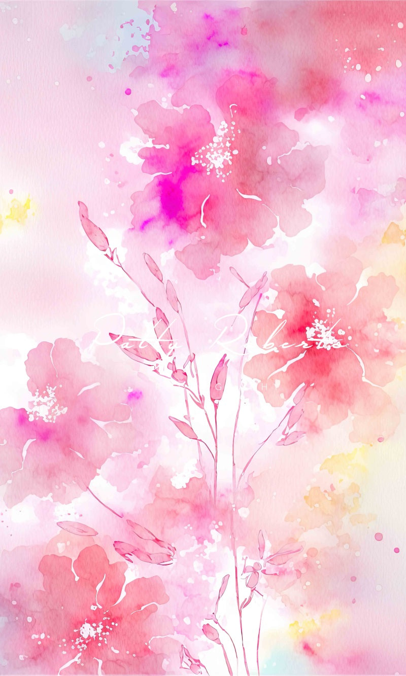 Kate Frühling Rosa Blumenblüten Hintergrund von Patty Roberts - Kate Backdrop.de