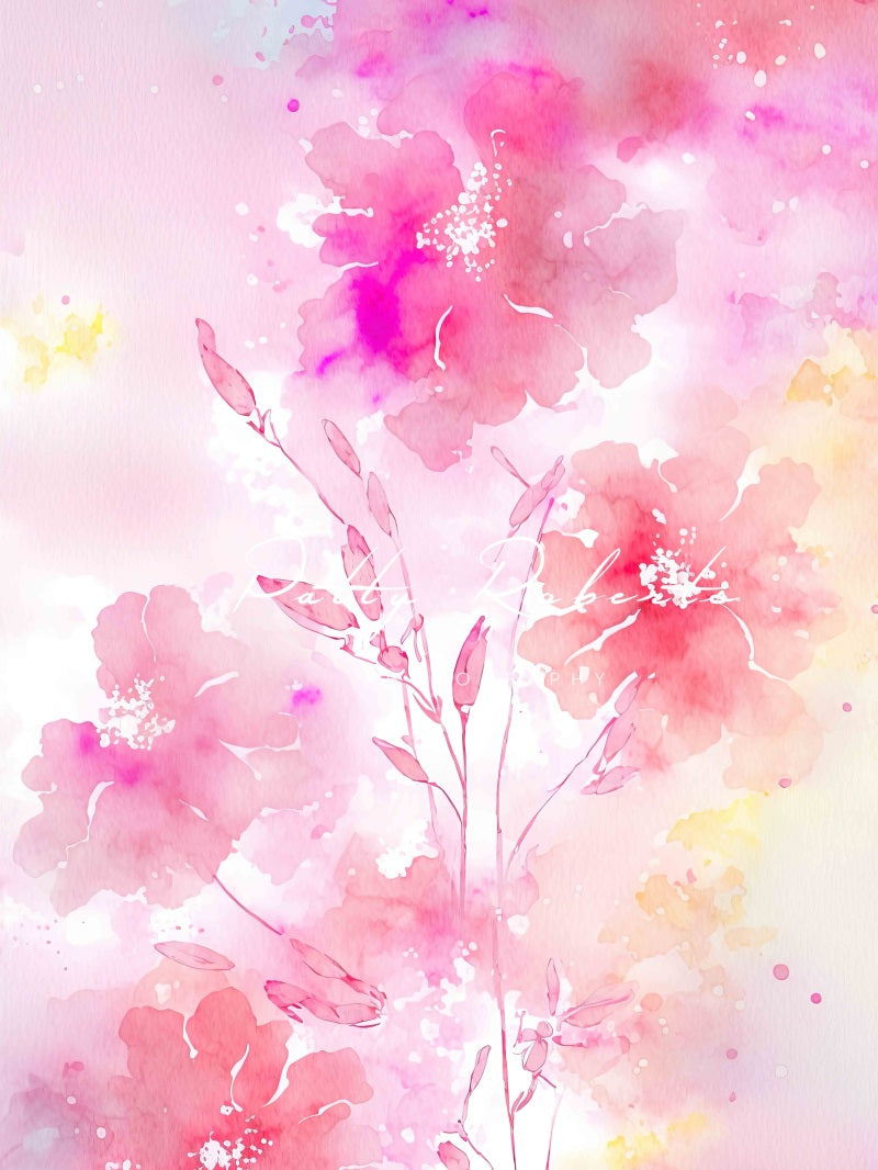 Kate Frühling Rosa Blumenblüten Hintergrund von Patty Roberts - Kate Backdrop.de