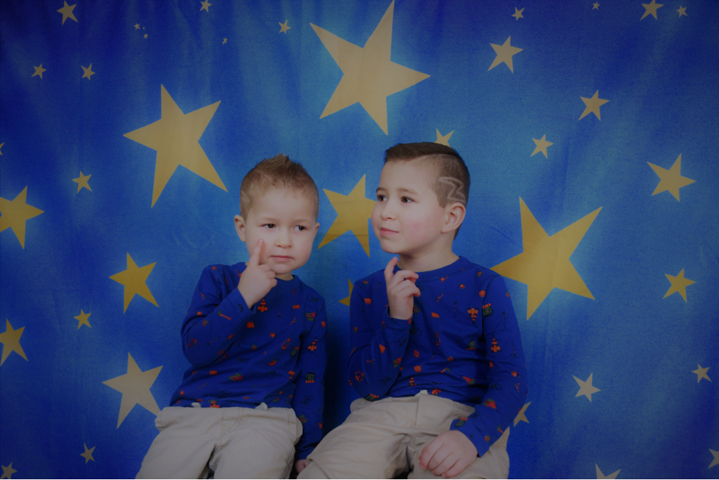 Kate Baby Skies Shiny Stars Kulisse für Fotografie Entworfen von Mini MakeBelieve - Kate Backdrop.de