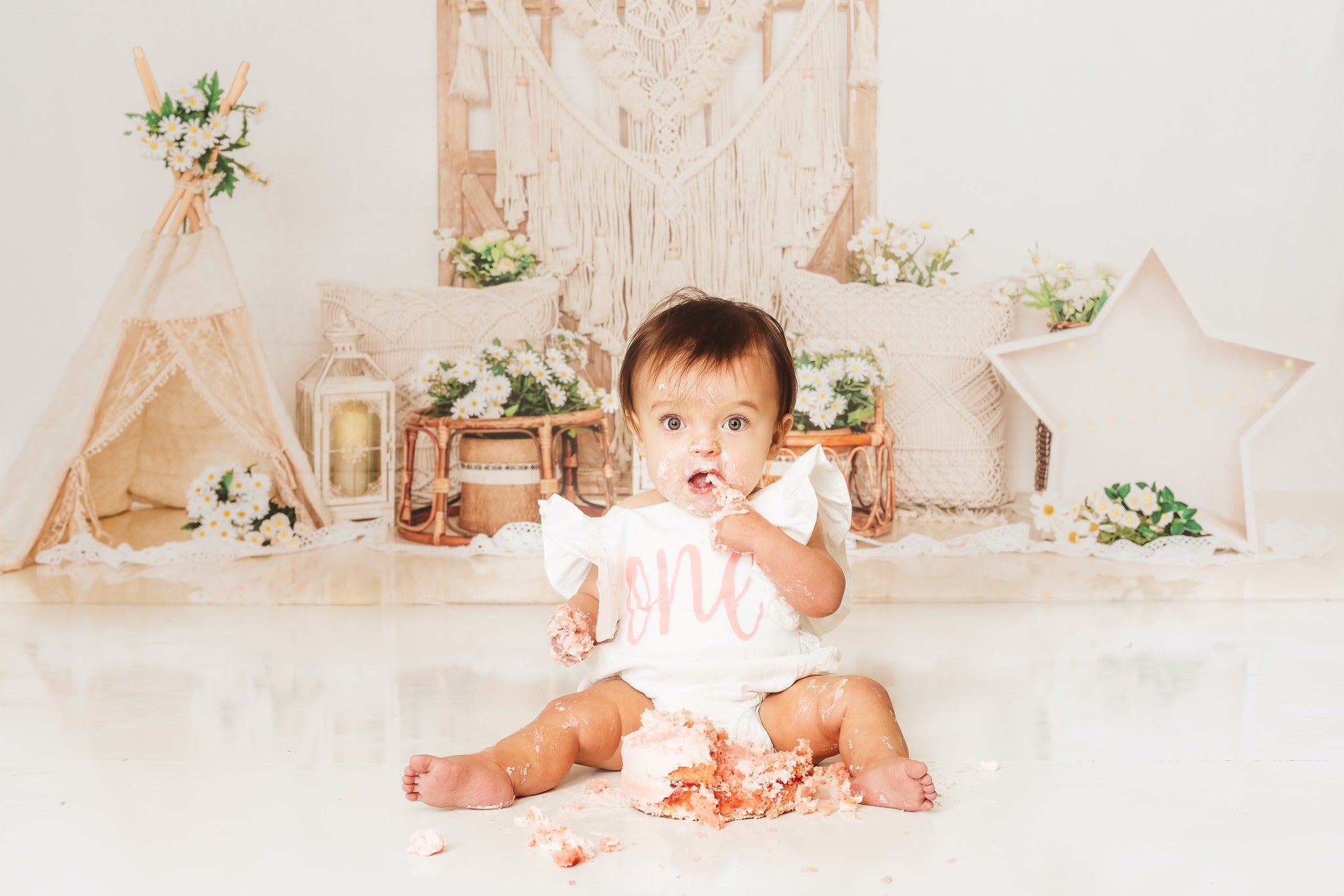 Kate Frühling Boho Scheune Tür Blumen Hintergrund von Emetselch - Kate Backdrop.de
