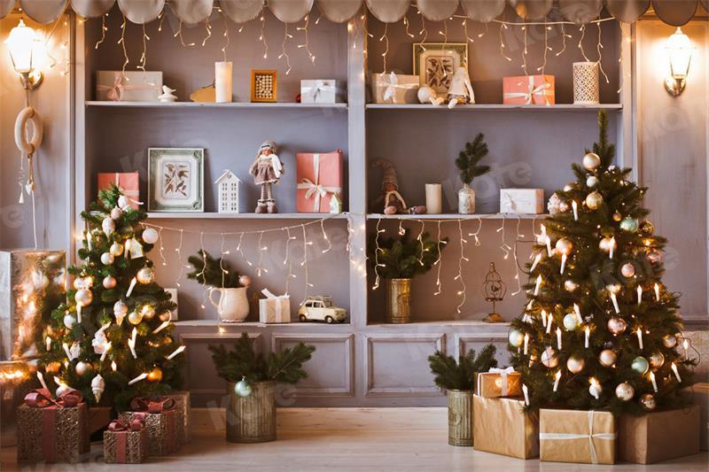 Kate Weihnachten Geschäft Baum Geschenk Hintergrund für die Fotografie - Kate Backdrop.de