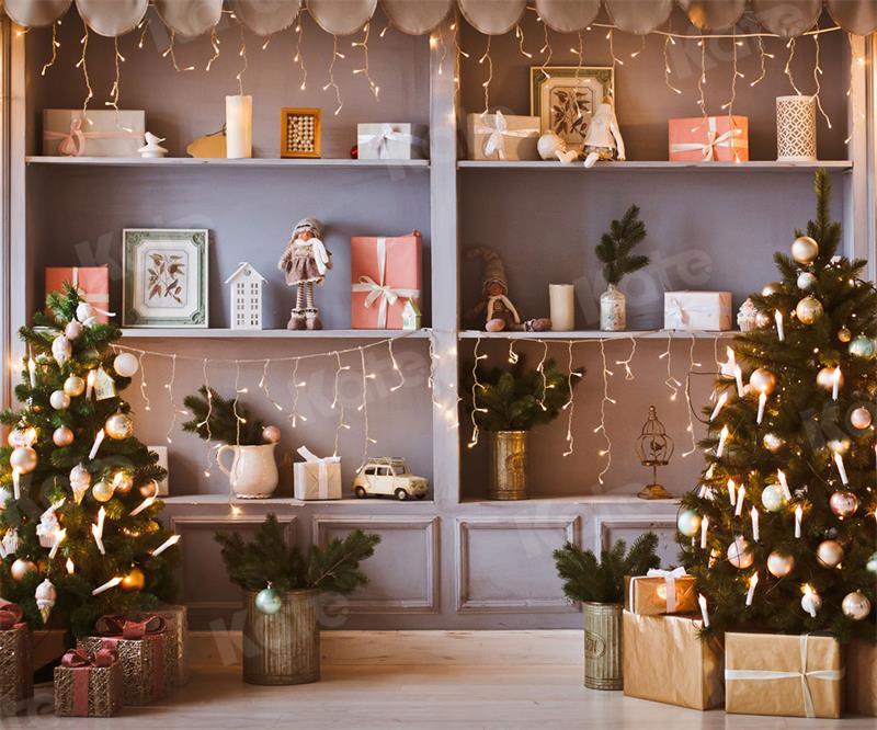 Kate Weihnachten Geschäft Baum Geschenk Hintergrund für die Fotografie - Kate Backdrop.de