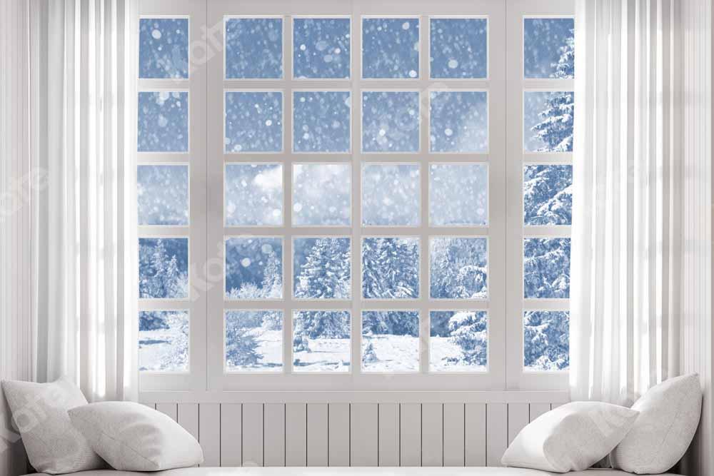 Kate Winter Schneewittchen Fenster Hintergrund von Chain Photography - Kate Backdrop.de
